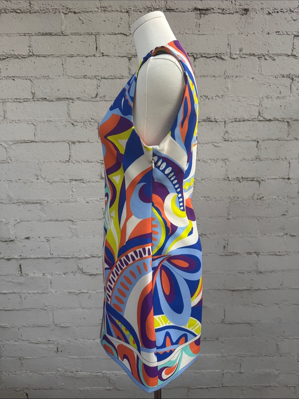 Zara Sleeveless Mod Retro Mini Dress Abstract Print Multi Size S - Picture 9 of 15